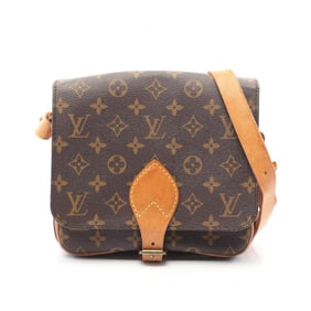Louis Vuitton LOUIS VUITTON Cartesier MM Shoulder Bag Coated Canvas Leather Monogram Women's Brown