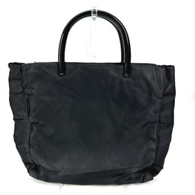 PRADA Prada Triangle Logo Plate Plastic Handle Bag Tote Handbag Nylon Men's Women's Black