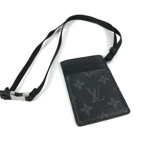 LOUIS VUITTON M61690 Monogram Eclipse Card Folder with Neck Strap Business Holder Pass Case