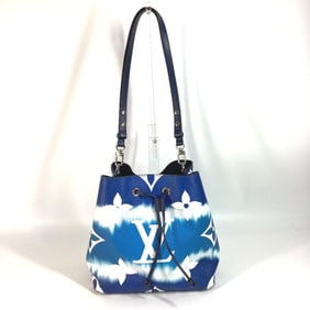 LOUIS VUITTON M45126 LV Escale NeoNoe Drawstring Bag Shoulder Leather Women's Blue