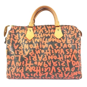LOUIS VUITTON M93705 Monogram Graffiti Speedy 30 Bag Handbag Mini Boston Canvas Men's Women's Orange