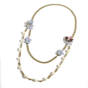 Dolce & Gabbana Long Pendant Necklace Butterfly