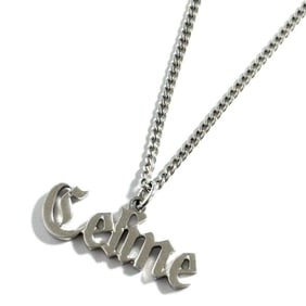 Celine Men's Gothic Logo Necklace Pendant Silver 925
