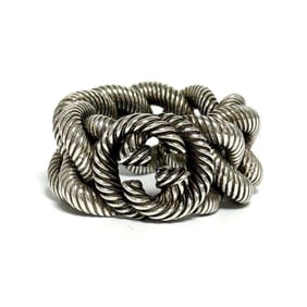 Gucci Men's Gourmet Chain Ring, Silver