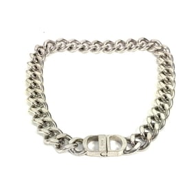 Christian Dior Dior Chain Necklace Metal Men's Women's Silver