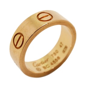 Cartier Ring Love K18PG Pink Gold #47 Ladies