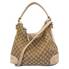 Gucci Shoulder Bag GG Canvas 326514 Beige Brown Women's