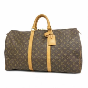 Louis Vuitton Boston Bag Monogram Keepall 55 M41424 Brown Men's Women's