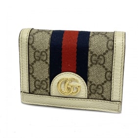 Gucci Wallet Ophidia 523155 Brown White Women's