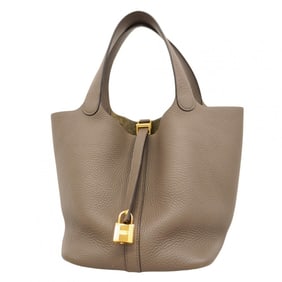 Hermes Hermès Picotin Lock MM Handbag in Taurillon Clemence Etain with D Stamp for Women