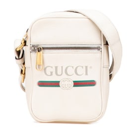 Gucci Sherry Line Logo Shoulder Bag 574803 Ivory Multicolor Leather Women's GUCCI