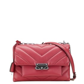 Michael Kors CC Chain Shoulder Bag in Red Leather for Women