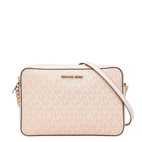 Michael Kors MK Signature Crossbody Shoulder Bag, Pink, Women's