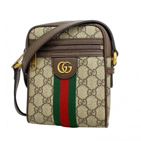 Gucci Ophidia Shoulder Bag 598127 Leather Brown Beige Women's