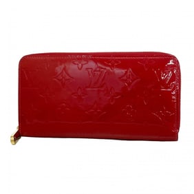 Louis Vuitton Vernis Zippy Wallet M91732 Rouge Grenadine Women's Long
