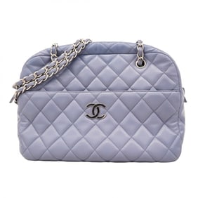 Chanel Matelasse Chain Shoulder Bag, Lambskin, Purple, Women's
