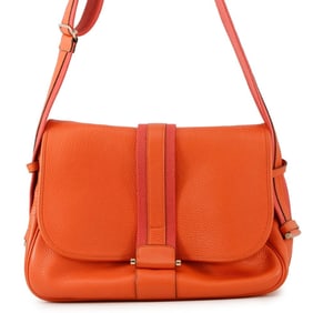 Hermes Hermès Bourlangue Sanguine Shoulder Bag in Taurillon Clemence Leather with R Stamp