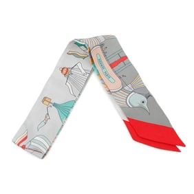 Hermes Hermès Twilly Scarf/Muffler "Les Folies Du Ciel" Silk Twill 2022
