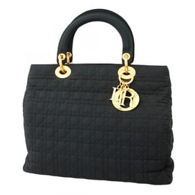 Christian Dior Cannage Lady Handbag in Nylon and Black for Women