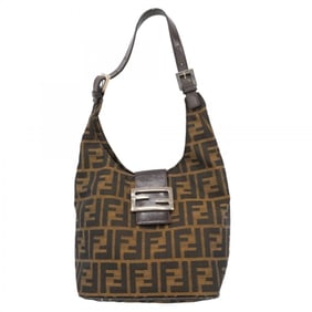 Fendi Zucca nylon canvas handbag in brown for women