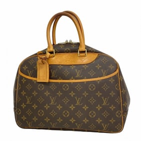 Louis Vuitton Monogram Deauville Handbag M47270 Brown Women's