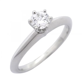 Tiffany Solitaire Ring, 1PD, Pt950 Platinum, 0.24ct Diamond, Size 8, Women's