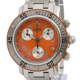 HERMES Clipper Diver Chronograph Quartz Ladies Watch CL2.316 Polished