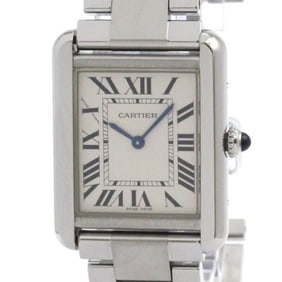 CARTIER Tank Solo SM Steel Quartz Ladies Watch W5200013 Polished