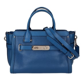 COACH 34816 Swagger 27 2WA Shoulder Handbag, Blue, Women's