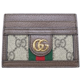 GUCCI 523159 Ophidia GG Business Card Case, Beige