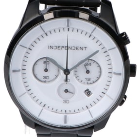 CITIZEN KF5-144-11 INDEPENDENT Timeless Line Chronograph Solar-Tech Men's Watch, Black