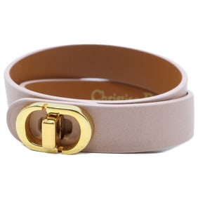 Christian Dior 30 Montaigne Leather Double Bracelet in Pink Beige for Women