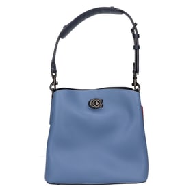 COACH C3766 Willow Soft Bucket Bag, 2-Way Shoulder/Handbag, Blue/Navy, Women's