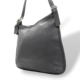 Coach Old Leather Shoulder Bag, Black Hobo Tote C3