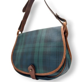 POLO RALPH LAUREN Polo Ralph Lauren Shoulder Bag Leather Tartan Check Green Flap Women's Men's Size