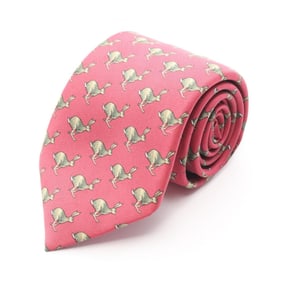 Hermes HERMES tie, silk, men's clothing, red and green