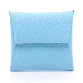 Hermes Hermès Bastia wallet/coin case, leather, Epsom women's, blue