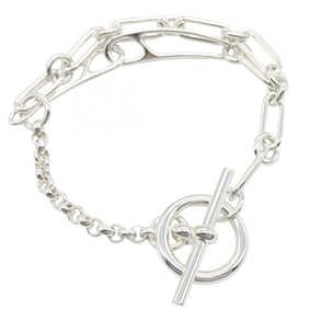 Hermes Hermès Chaine d'Ancre Bracelet, 925 Sterling Silver, Women's