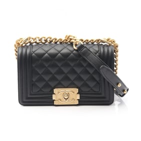 CHANEL Boy Chanel Small Shoulder Bag in Calfskin Leather (Cowhide) for Women, Black, A67085