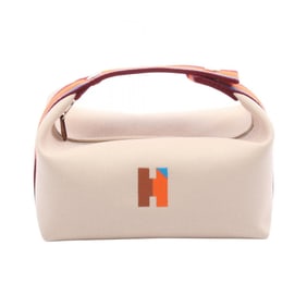 Hermes Hermès Brides A Black PM Handbag, Canvas, Women's, Beige, Multicolor