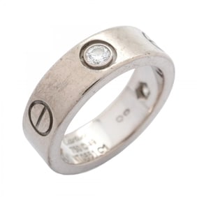 Cartier Love 3PD Ring, 18K White Gold with Diamonds, #49, Women's
