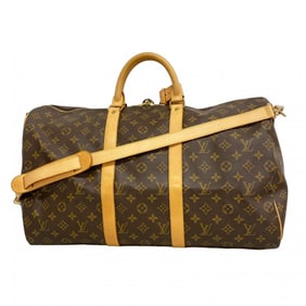 Louis Vuitton Monogram Keepall Bandouliere 50 Boston Bag M41416 Brown Men's and Women's