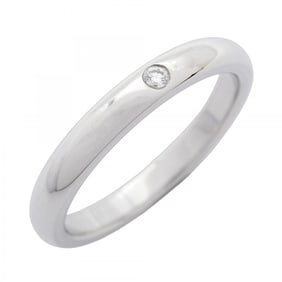 Tiffany Stacking Band Ring, 1PD, Pt950 Platinum, Diamond, Size 14, Men's/Women's