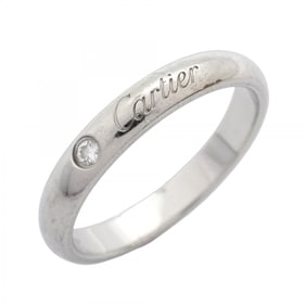 Cartier C deux 1PD Pt950 Platinum Diamond Ring #51 Women's