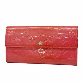 Louis Vuitton Vernis Pochette Porte Monnaie Credit Long Wallet M9140F Framboise Women's