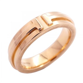 Tiffany T Narrow Ring, 18KPG Pink Gold, Size 9, Women's
