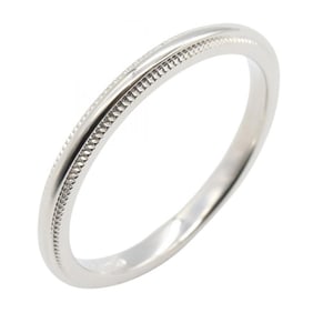 Tiffany & Co. Milgrain Ring, Pt950 Platinum, Men's and Women's, Silver