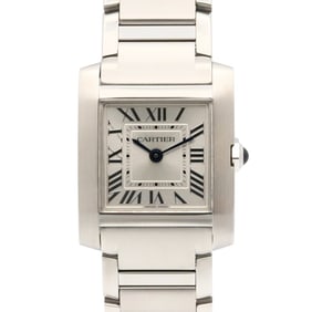 Cartier Tank Française SM Watch, Stainless Steel, Women's, Silver, WSTA0065