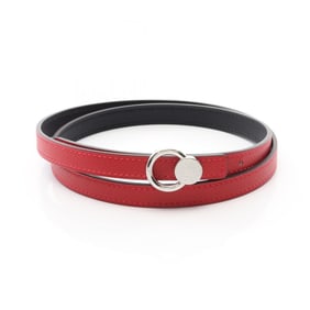 Hermes Hermès Serie belt, leather, Epsom Swift women's, red and black