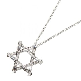 Harry Winston Traffic Star Diamond Necklace, Pt950 Platinum, Diamond, Women's, Silver, Clear,
